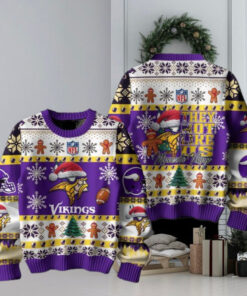 Minnesota Vikings They Not Like Us Christmas Happy Holidays Ugly Sweater