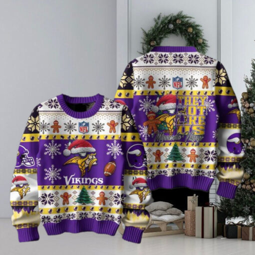 Minnesota Vikings They Not Like Us Christmas Happy Holidays Ugly Sweater