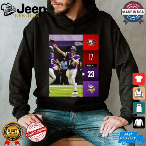 Minnesota Vikings Win 23 17 San Francisco 49ers 2024 NFL Week 2 Final Score Shirt