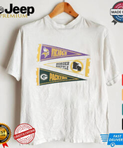 Minnesota Vikings vs. Green Bay Packers Border Battle Pennant T Shirt