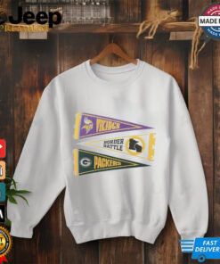 Minnesota Vikings vs. Green Bay Packers Border Battle Pennant T Shirt