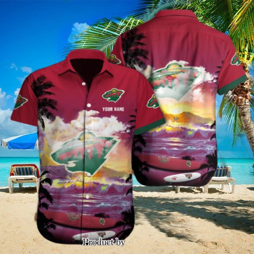 Minnesota Wild Custom Name Best Combo Full Printing Hawaiian Shirt