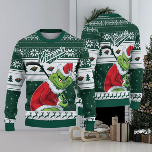 Minnesota Wild Grinch Christmas Ugly Sweater