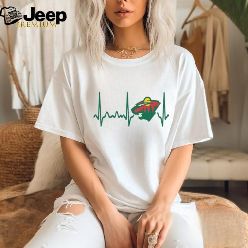 Minnesota Wild Heartbeat T Shirt, Heartbeat Hockey 2024 Shirt