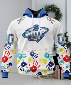 Minnesota Wild Hoodie Special Autism Awareness Design Hoodie