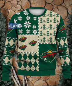 Minnesota Wild Ugly Sweater Christmas, Ice Hockey NHL Sweatshirt