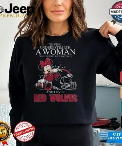 Minnie Mouse x Arkansas State Red Wolves Never Underestimate A Woman Who Understands Football And Loves Shirt