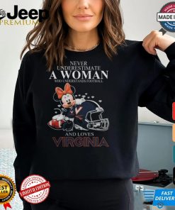 Minnie Mouse x Virginia Cavaliers Never Underestimate A Woman Who Understands Football And Loves Shirt