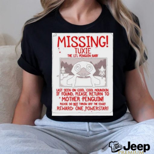 Missing Tuxie The Li’l Penguin Baby Shirt