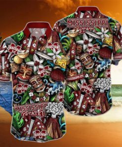 Mississippi State Bulldogs Flower Hawaiian Shirt Best Gift For Men Women