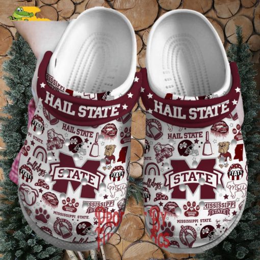 Mississippi State Bulldogs Hail State Crocs Slippers