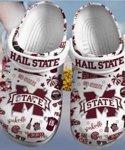 Mississippi State Bulldogs NCAA Sport Crocs Crocband Clogs Shoes Comfortable For Men Women and Kids – Footwearelite Exclusive