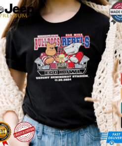Mississippi State Bulldogs vs Ole Miss Rebels Egg Bowl Vaught Hemingway stadium 2024 shirt