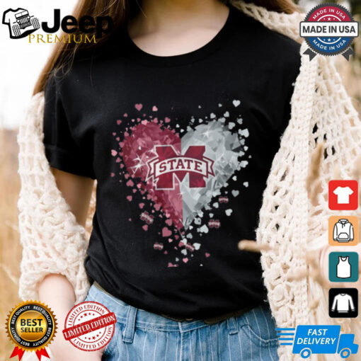 Mississippi State Crystal Heart Shirt