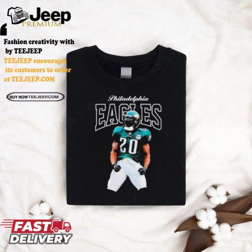 Mitchell & Ness Brian Dawkins Black Philadelphia Eagles Sideline Retired Player shirt