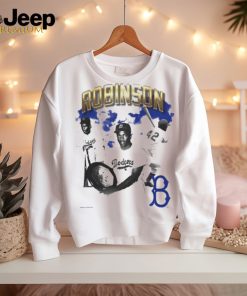 Mitchell & Ness Jackie Robinson Cream Brooklyn Dodgers Cooperstown Collection Vintage Collage T Shirt