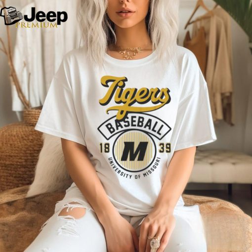 Mizzou Tigers Baseball Stripes Off White T Shirt