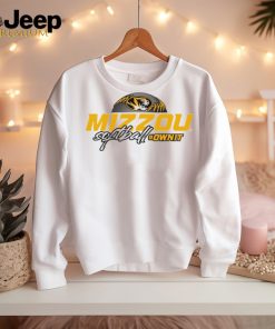 Mizzou Tigers Softball Oval Tiger Head #Ownit White T Shirt