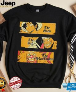 Monkey D. Luffy Blackbeard and Buggy The Good the Bad and the shirt