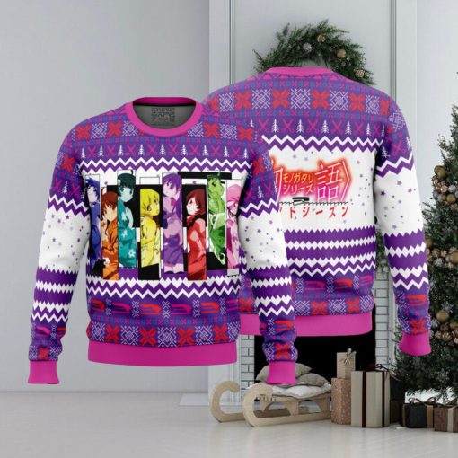 Monogatari Girls Bakemonogatari Ugly Christmas Sweater