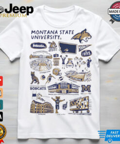 Montana State Bobcats Vive La Fete Impressions Artwork shirt featuring bold graphic design and team spirit, perfect for Montana State fans and sports enthusiasts.