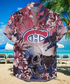 Montreal Canadiens NHL Hawaiian Shirt Tropical Skull Design For Men Women