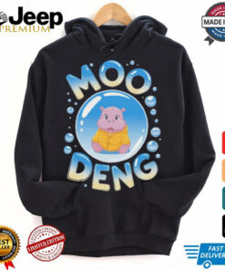 Moo Deng Baby Hippo in Raincoat Cute Animal Cartoon for Hippo Lovers T Shirt