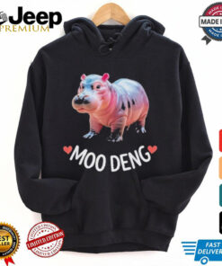 Moo Deng Bouncy Pig in Thai Picture The Cute Baby Hippo T Shirt