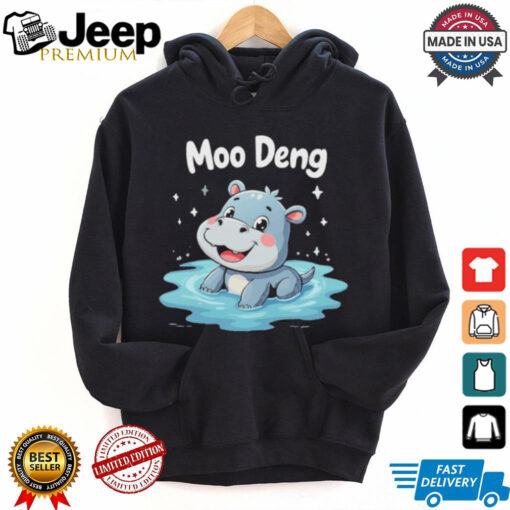 Moo Deng the Cute Baby Hippo Adorable Cartoon Hippo Animal for Kids T Shirt