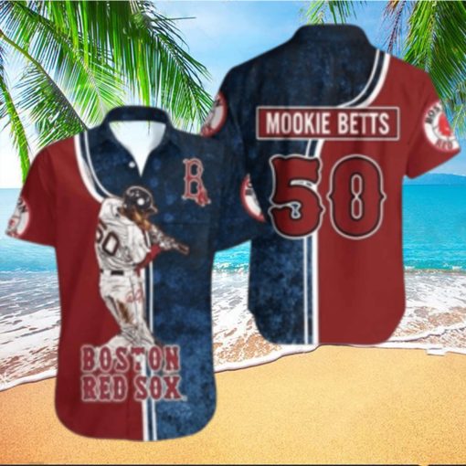 Mookie Betts Boston Red Sox Star Player Series Hawaiian Shirt