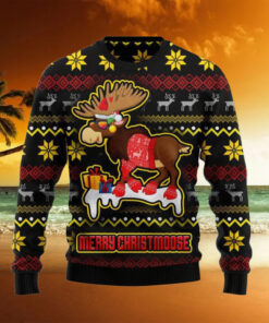 Moose Merry Christmoose Ugly Christmas Sweater