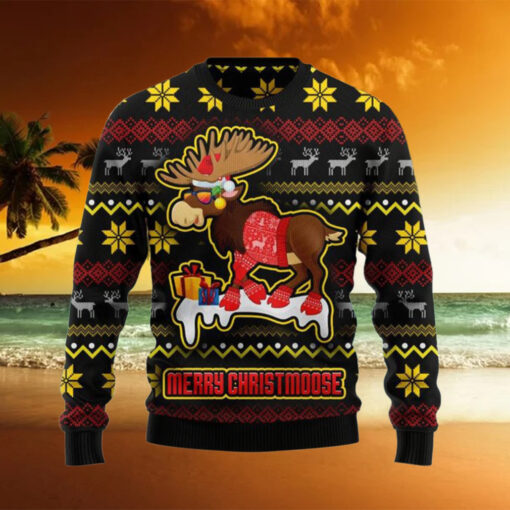 Moose Merry Christmoose Ugly Christmas Sweater