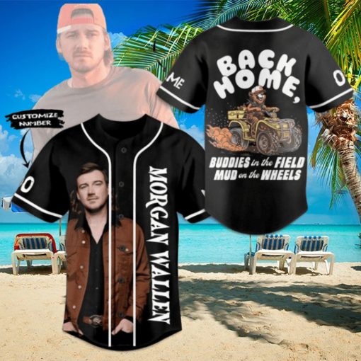 Morgan Wallen Back Home Buddies In The Field Mud On The Wheels Custom Baseball Jersey