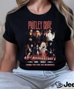 Motley Crae 42th Anniversary 1981 2023 Thank You For The Memorie Shirt