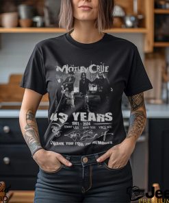 Motley Crue 43 Years 1981 2024 Thank You For The Memories T Shirt