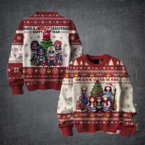 Motley Crue Have A Motley Christmas Happy Crue Year 2025 Chirstmas Gifts 2024 Xmas For Family And Friends Ugly Sweater