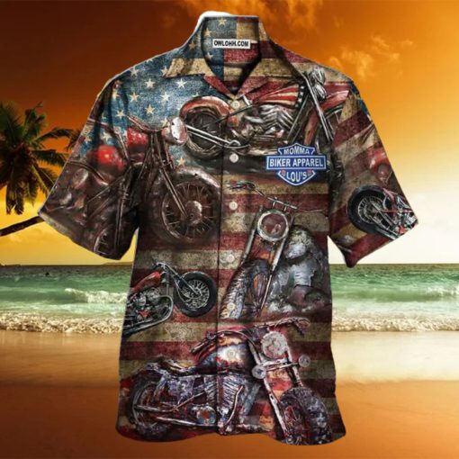 Motorcycle No Plans No Maps America Style Hawaiian Shirt