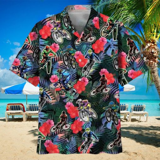 Mountain Bike Tropical Hawaiian Shirt