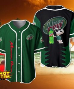 Mountain Dew Snoopy Baseball Jersey Shirt For Snoopy Lovers Gift Ideas