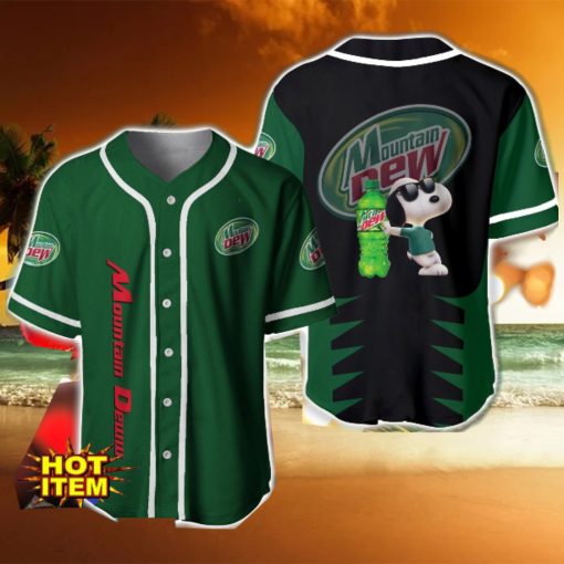 Mountain Dew Snoopy Baseball Jersey Shirt For Snoopy Lovers Gift Ideas