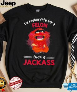 Muppet Animal I’d Rathervote For A Felon Or Jackass Shirt