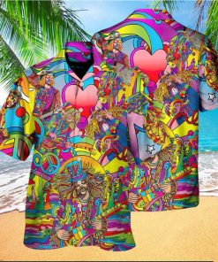 Music Guitar Psychedelic Hippie Musician Hawaiian Shirt