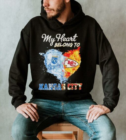 My Heart Belong To Kansas City Chiefs X Kansas City Royals Shirt