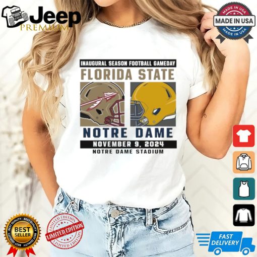 Official Notre Dame Fighting Irish vs Florida State Seminoles Football Gameday November 9,2024 Matchup shirt