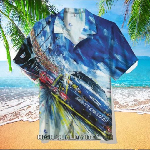 NASCAR Racing Sports Button Down Hawaiian Shirt