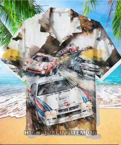 NASCAR Watercolor Style Sports Cars Hawaiian Shirt