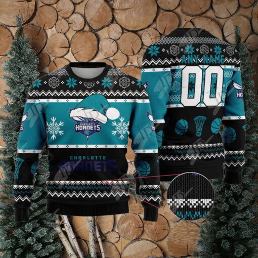 NBA Charlotte Hornets Special Christmas Ugly Sweater Design