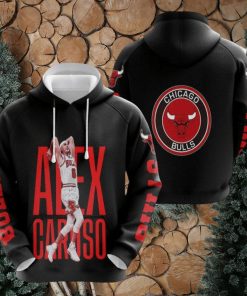 NBA Chicago Bulls Black Alex Caruso 6 Pullover Hoodie