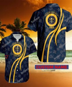 NBA Denver Nuggets Hawaiian Shirt Design Gift Fans Summer Holidays Custom Name
