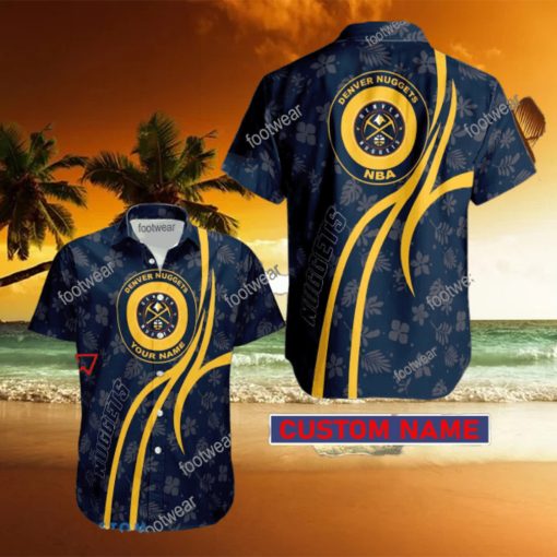NBA Denver Nuggets Hawaiian Shirt Design Gift Fans Summer Holidays Custom Name